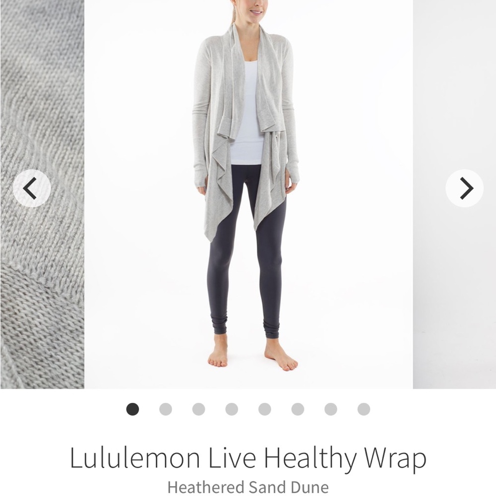 Lululemon Live Healthy Wrap Sweater (approx sz 4?) - see pics for light pilling